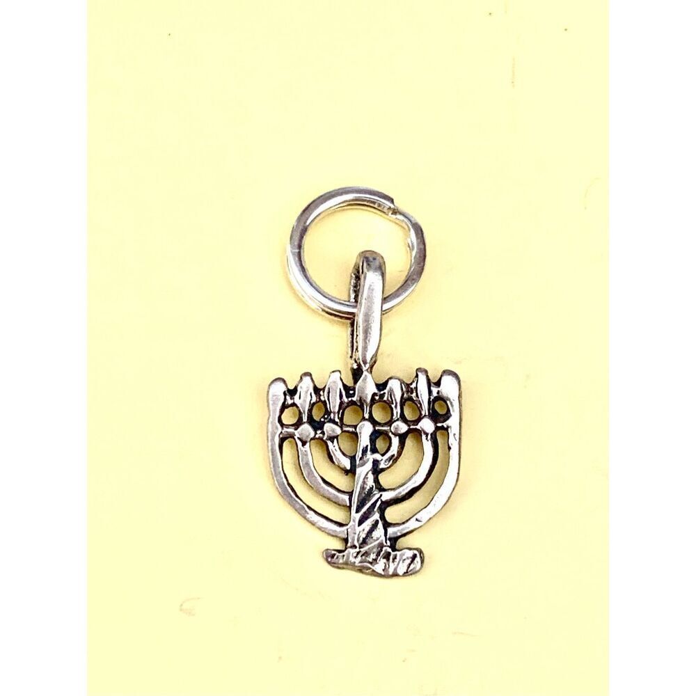 Menorah Sterling Silver Jewelry Charm #hanukkah